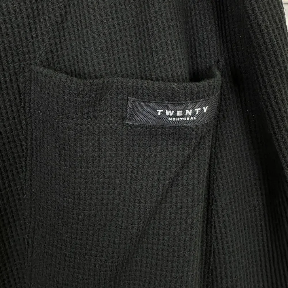 New Twenty Montreal Black Everest Thermal Joggers Waffle Knit Pants Mens Size XL